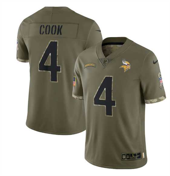 Men's Minnesota Vikings #4 Dalvin Cook 2022 Olive Salute To Service Limited Stitched Jersey,We sell and wholesale Men's Minnesota Vikings #4 Dalvin Cook 2022 Olive Salute To Service Limited Stitched Jersey on line form chian!